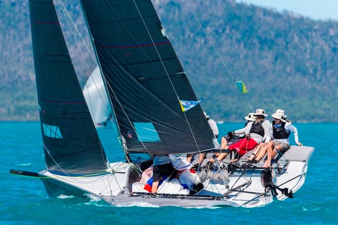 Day 3 – Conquistador crew hike hard – Airlie Beach Race Week ©  Andrea Francolini / ABRW